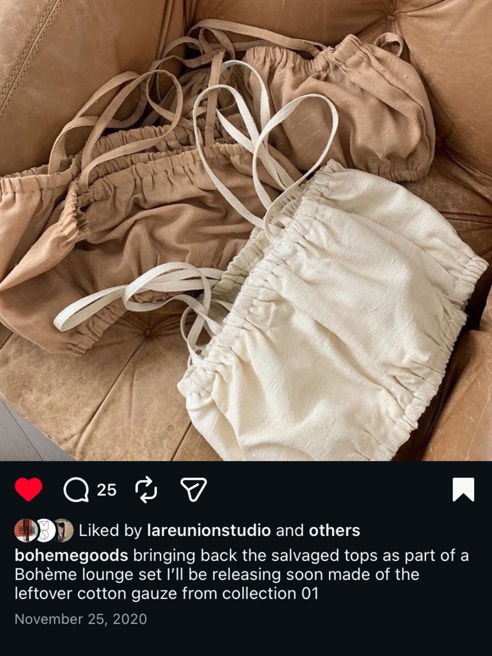 Boheme Tie Top in Almond, size 1/small